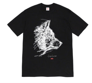 Supreme/ Yohji Yamamoto Scribble Wolf Tee