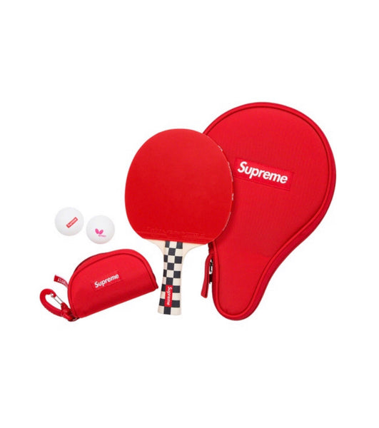 Supreme/Butterfly Table Tennis Racket Set Checkerboard